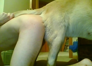 Amazing ass to ass fuck with Labrador