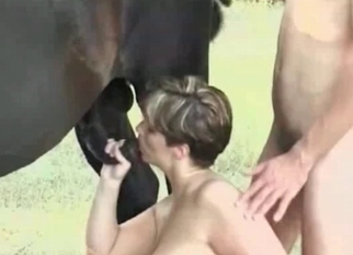 Horse cock cums a very massive load