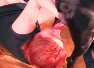 Sucking my doggy with passion and love